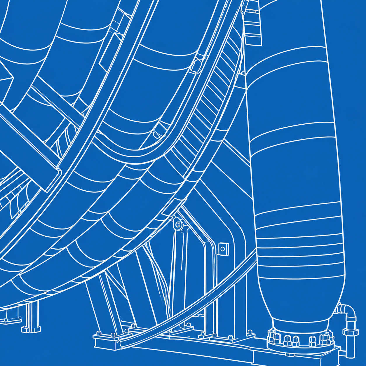 26 Mangueras de Succión — Ø 11" a 46" — blueprint