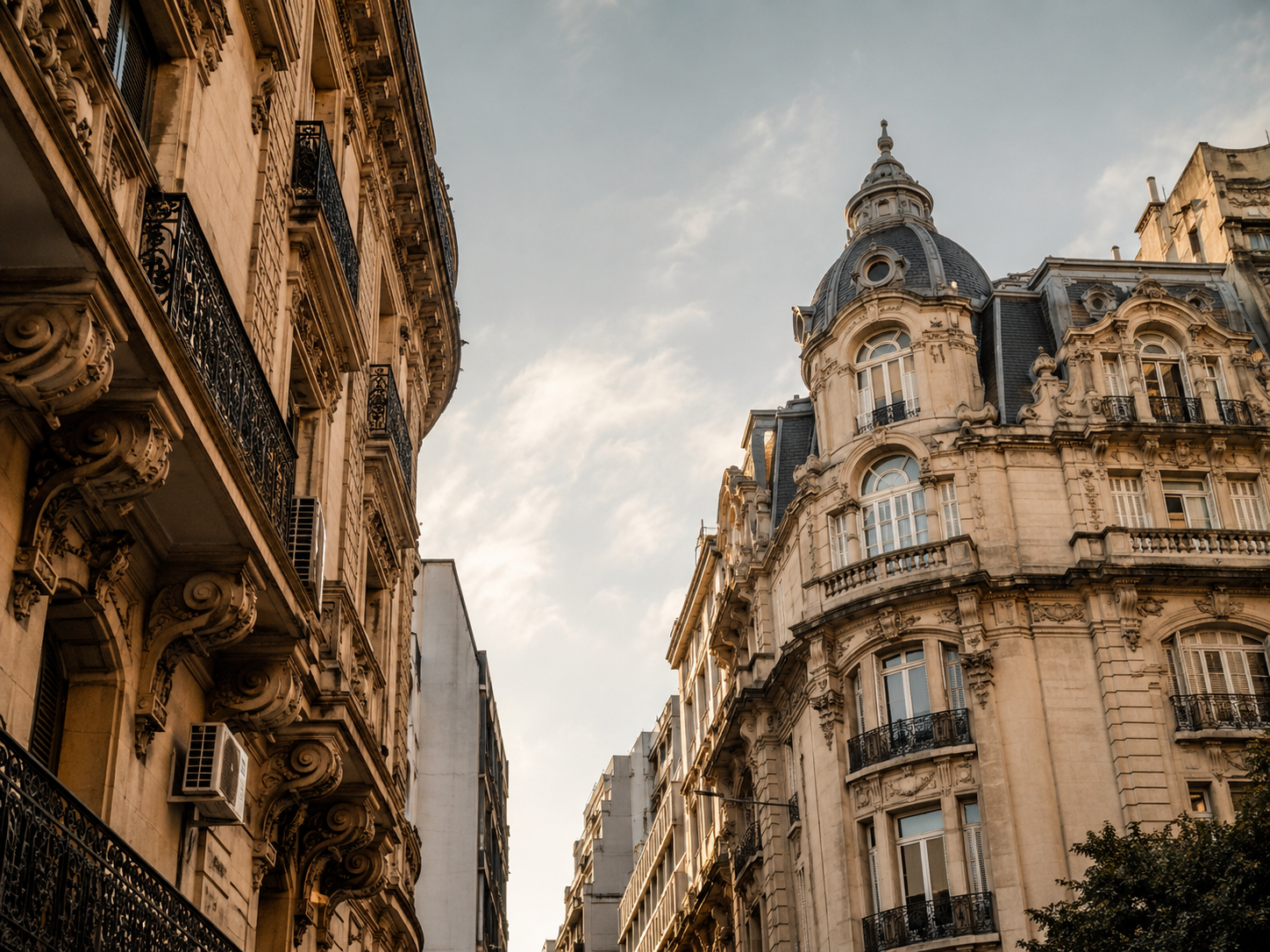 Historic streetscape in Buenos Aires.